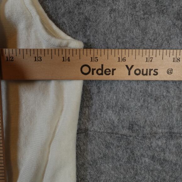 J. Jill Top Womens Extra Small Petite Linen Blend Tank Fringe Hem Knit Ivory - Picture 7 of 9